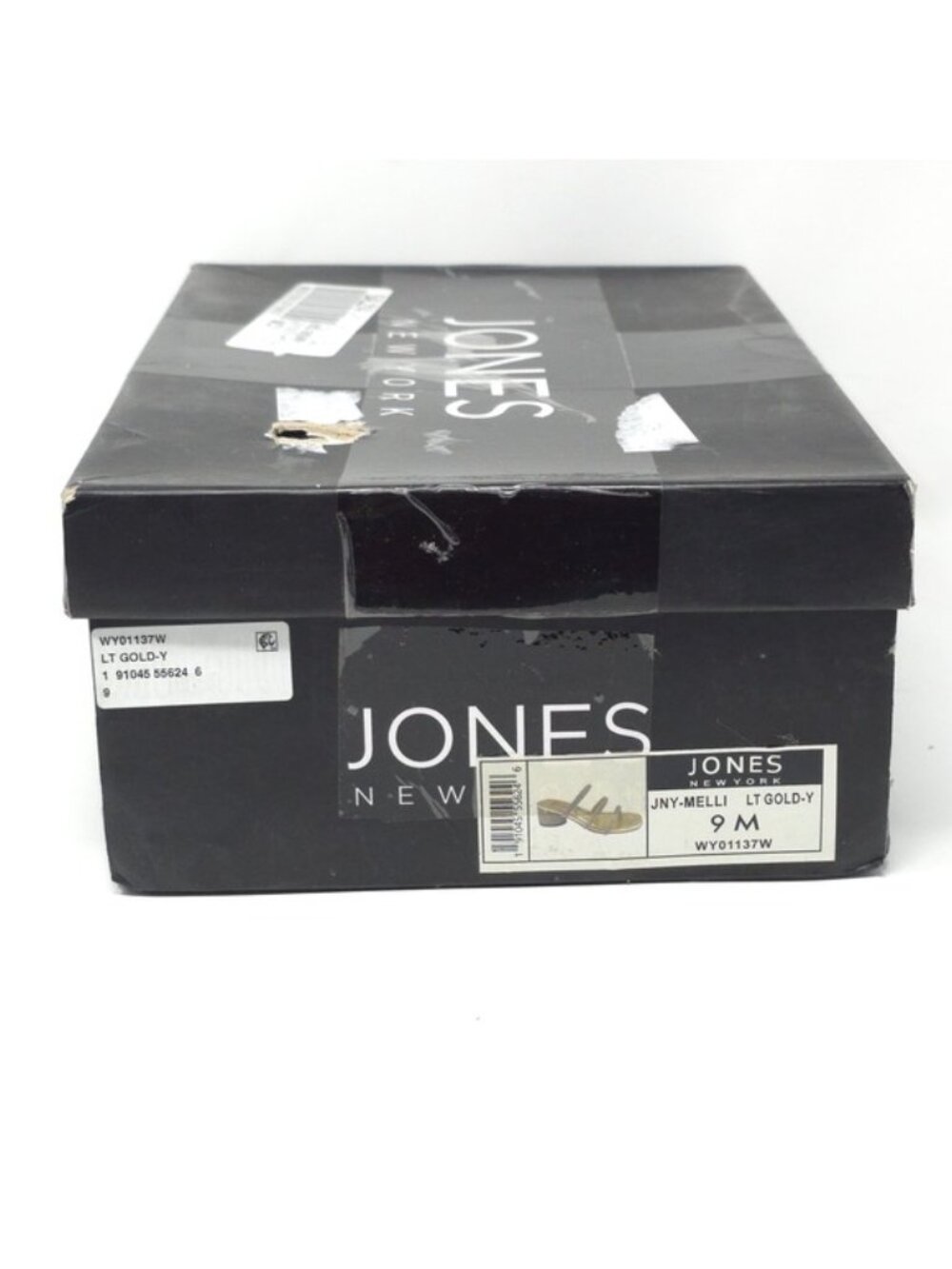 Jones New York Melly Gold Rhinestone Strappy Block Heel Sandals Size 9M - Picture 9 of 9